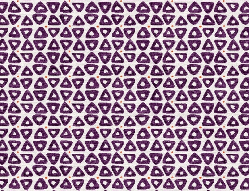 SylvieAndMira TriDot Purple Rug