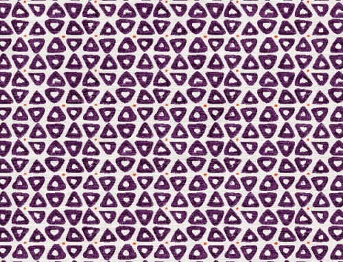 SylvieAndMira TriDot Purple Rug