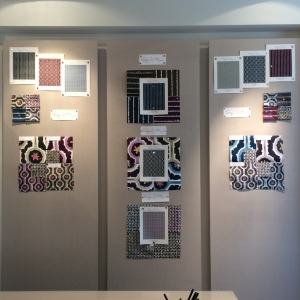 Inspiration Wall of Sylvie and Mira at Pollack NY Showroom