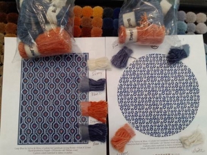 Custom rug renderings and yarn moms by Sylvie and Mira