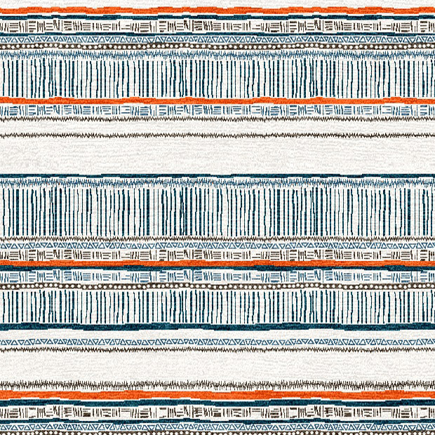 Sylvie&Mira Rug Savannah Chocolate Blue Orange