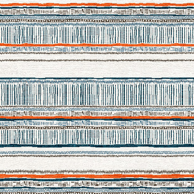 Sylvie&Mira Rug Savannah Chocolate Blue Orange