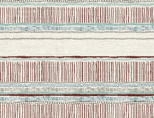 SylvieAndMira Savannah Stripe Terracotta / Sage Rug