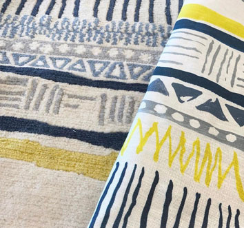 Sylvie&Mira Savannah Stripe Rug and Fabric