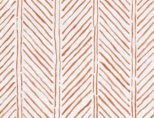 SylvieAndMira John’s Feather Tangerine Fabric