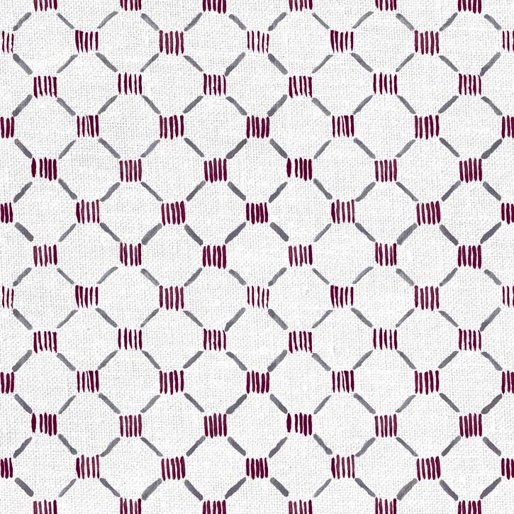 Stitches Fabric Aubergine