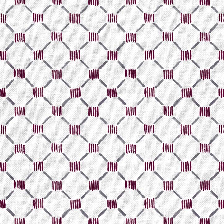 Stitches Fabric Aubergine