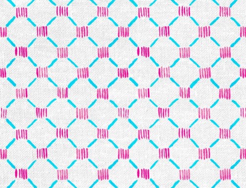 SylvieAndMira Stitches LiLu Blue Fabric