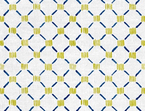 SylvieAndMira Stitches Navy Fabric Designer Fabric to the Trade