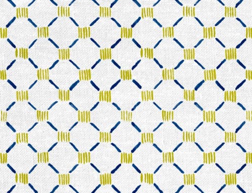 SylvieAndMira Stitches Navy Fabric Designer Fabric to the Trade