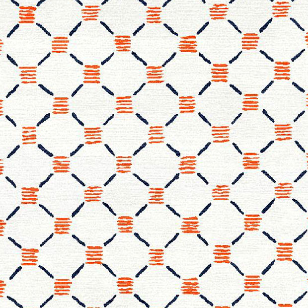 Stitches Orange Blue Rug