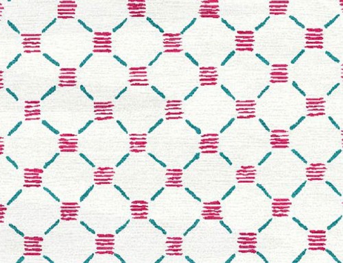 SylvieAndMira Stitches Pink Teal Rug