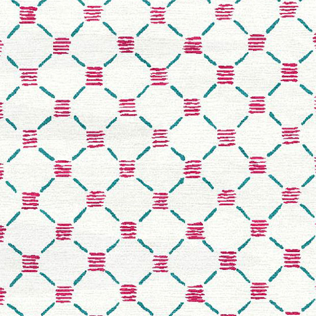 Stitches Pink Teal Rug